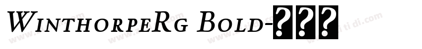WinthorpeRg Bold字体转换
